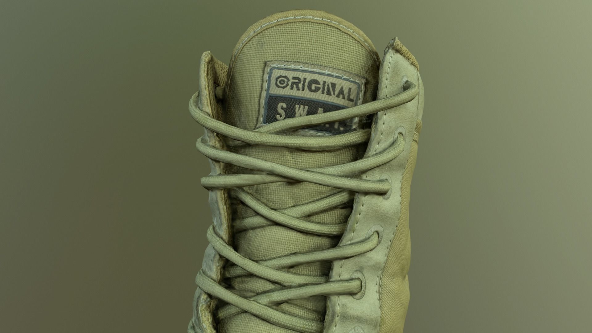 Military Boot Low-poly 3D model_11