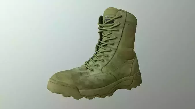 Military Boot Low-poly 3D model