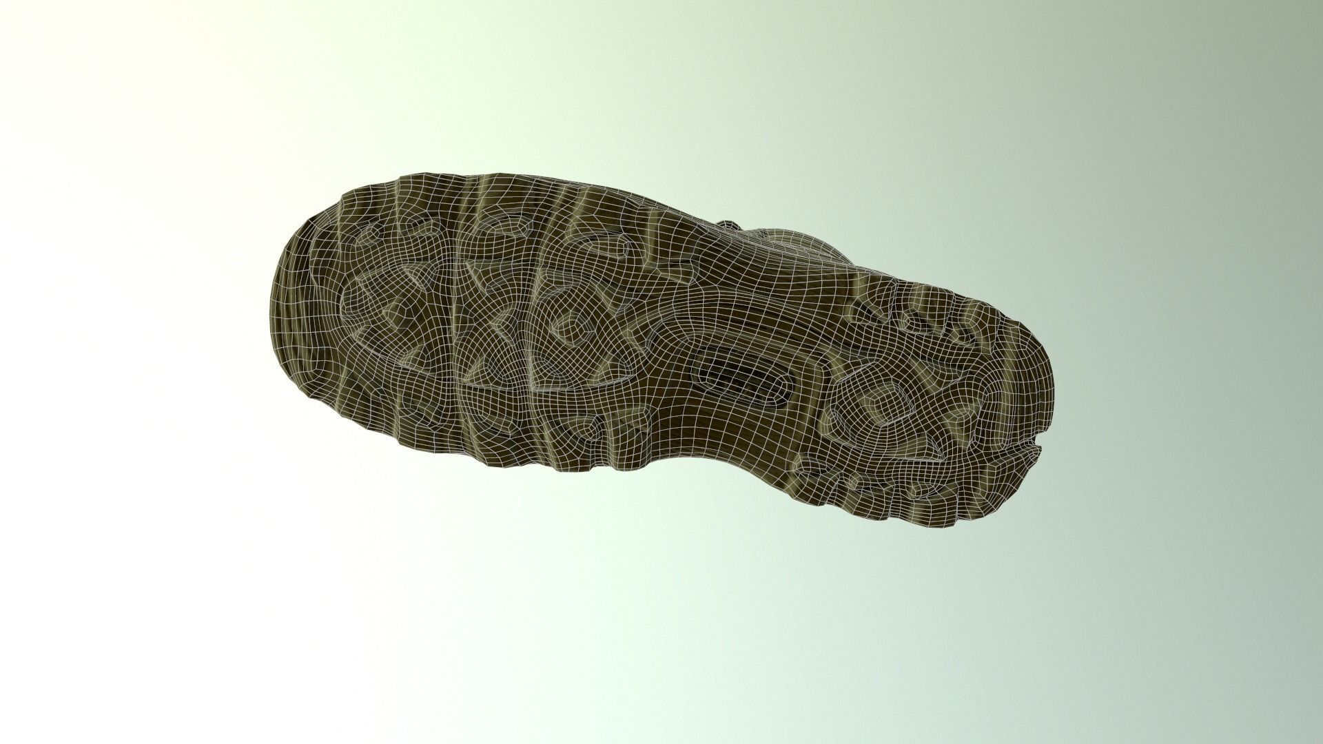 Military Boot Low-poly 3D model_10
