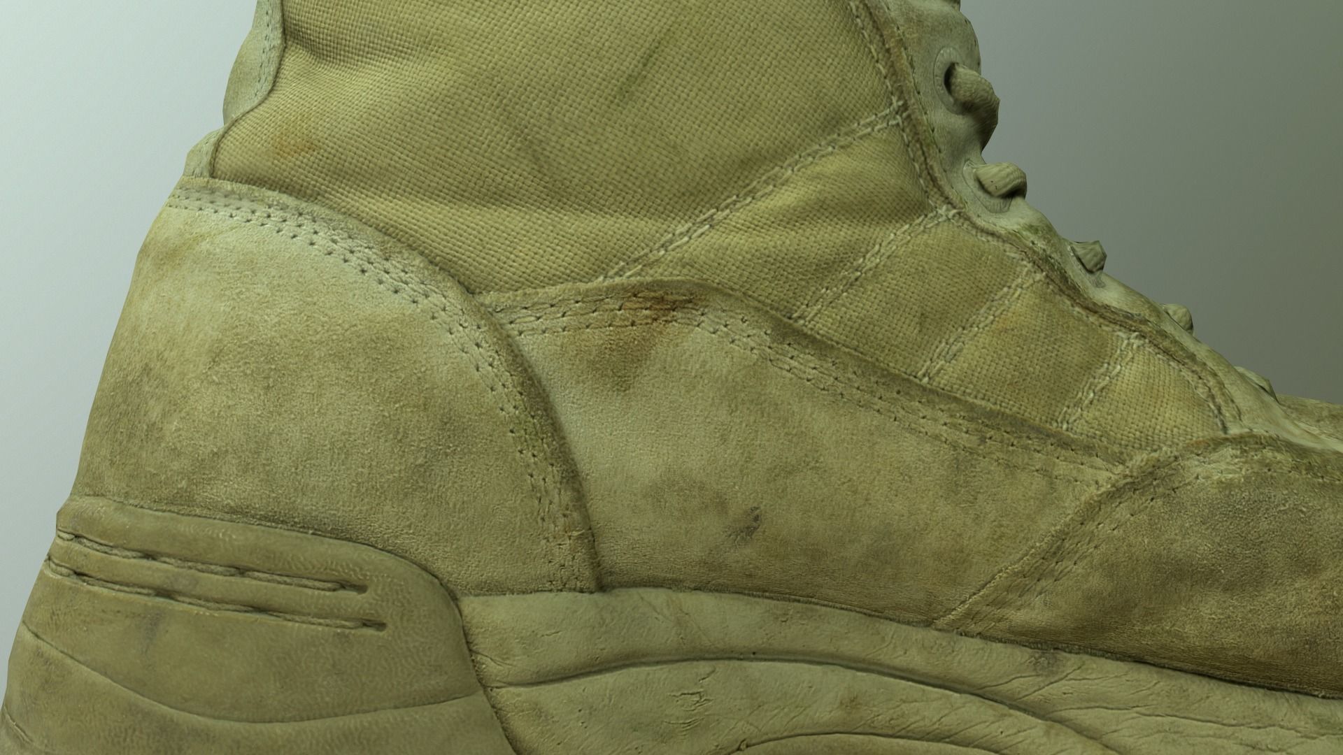 Military Boot Low-poly 3D model_13