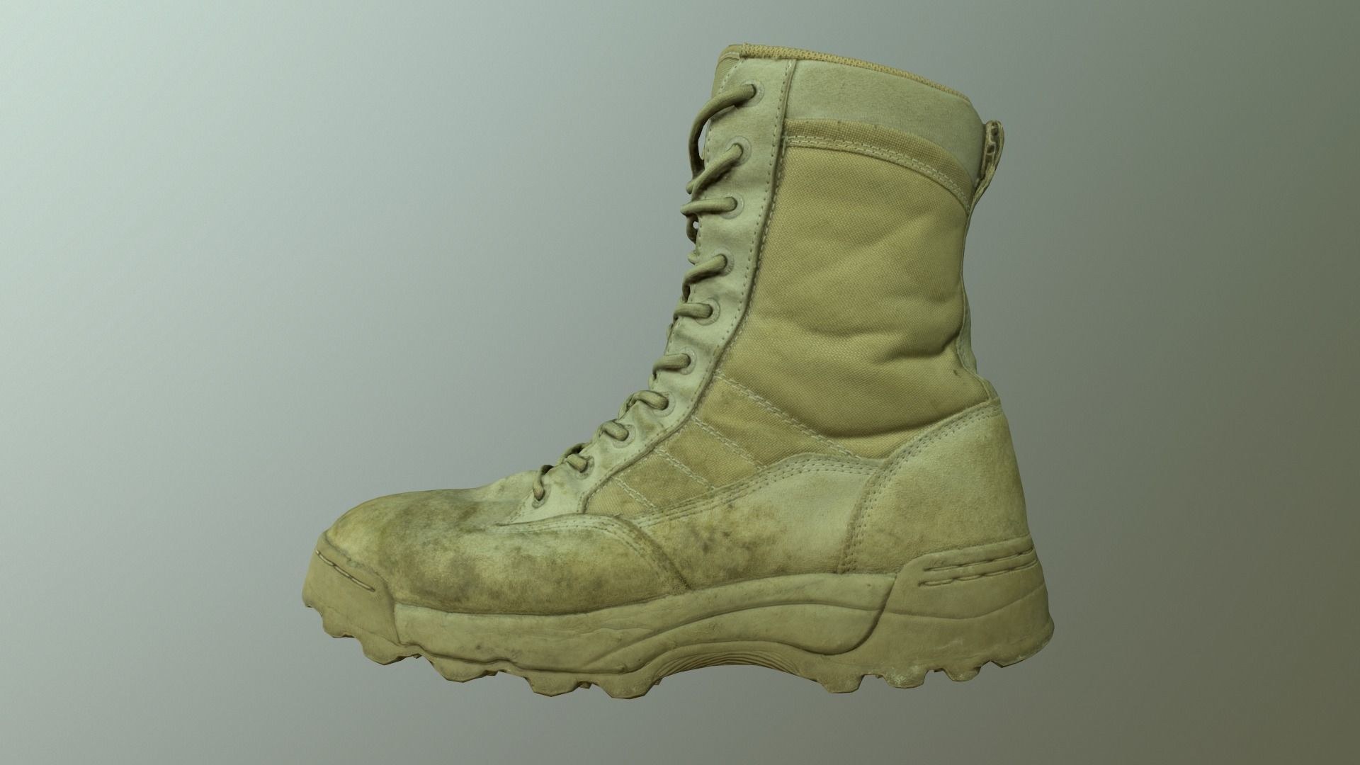 Military Boot Low-poly 3D model_12