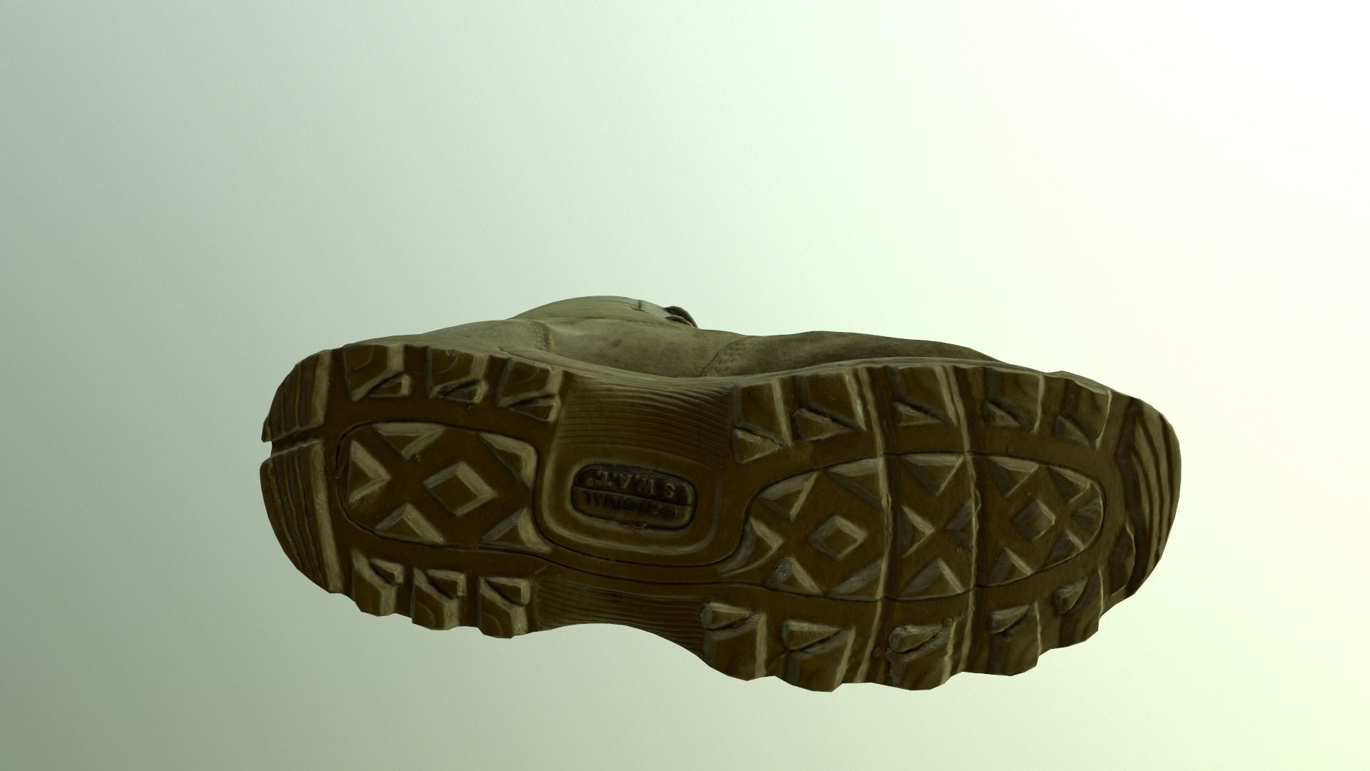 Military Boot Low-poly 3D model_2