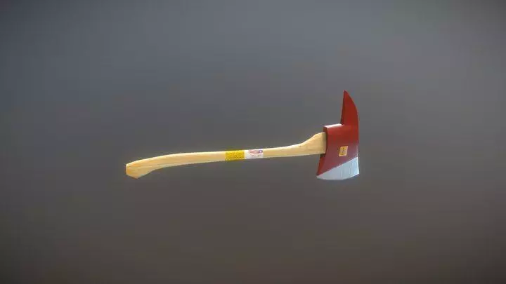 Firemans Axe Game Model Low-poly 3D model