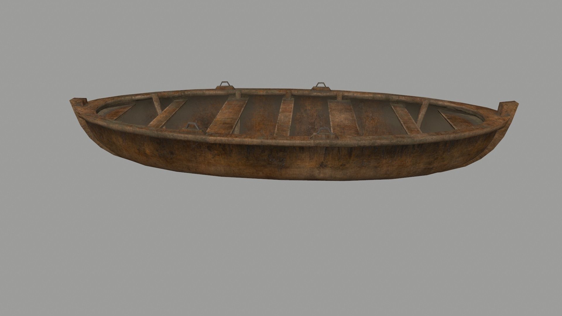 boat 2 old wooden Low-poly 3D model_8