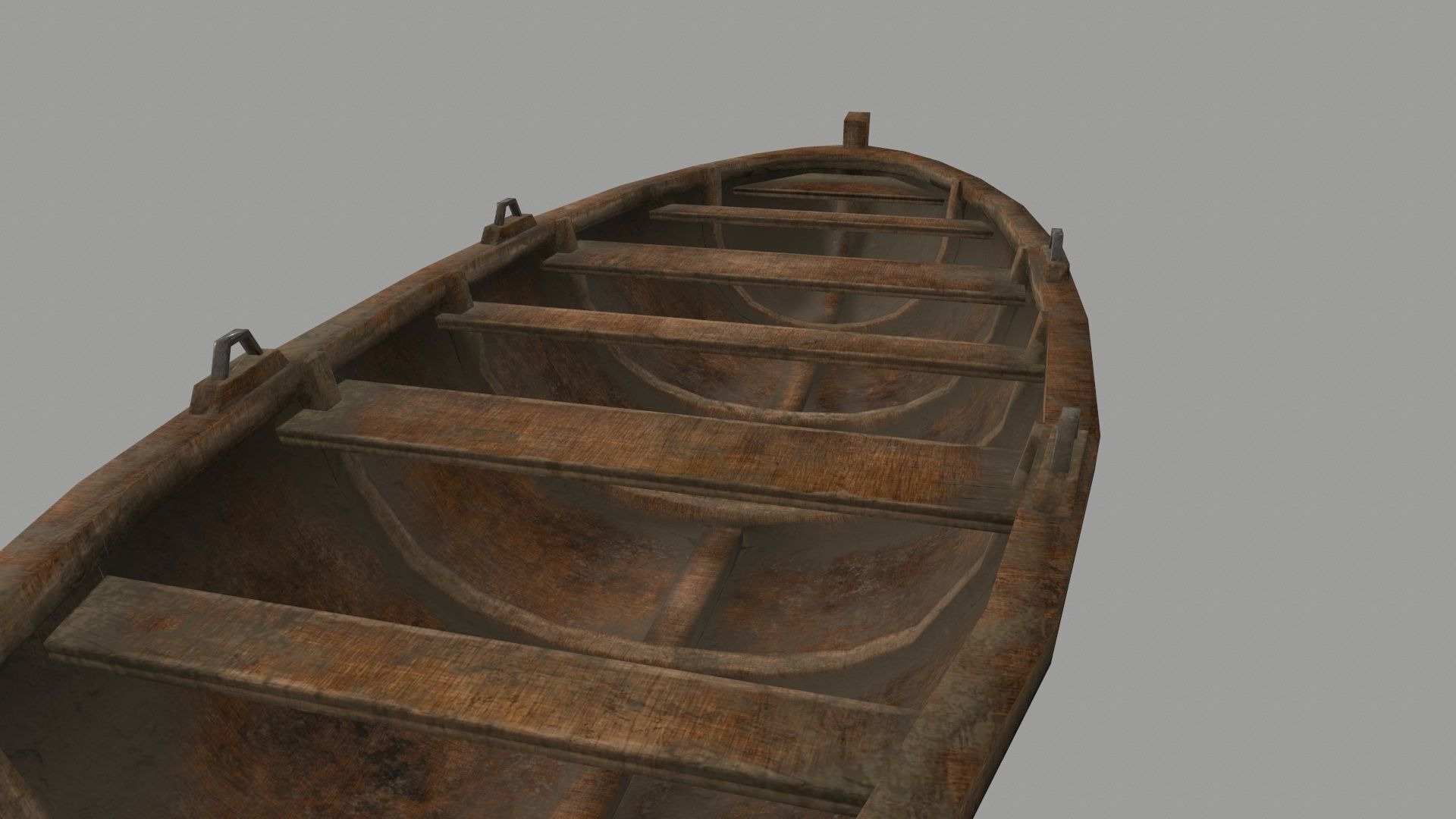 boat 2 old wooden Low-poly 3D model_14
