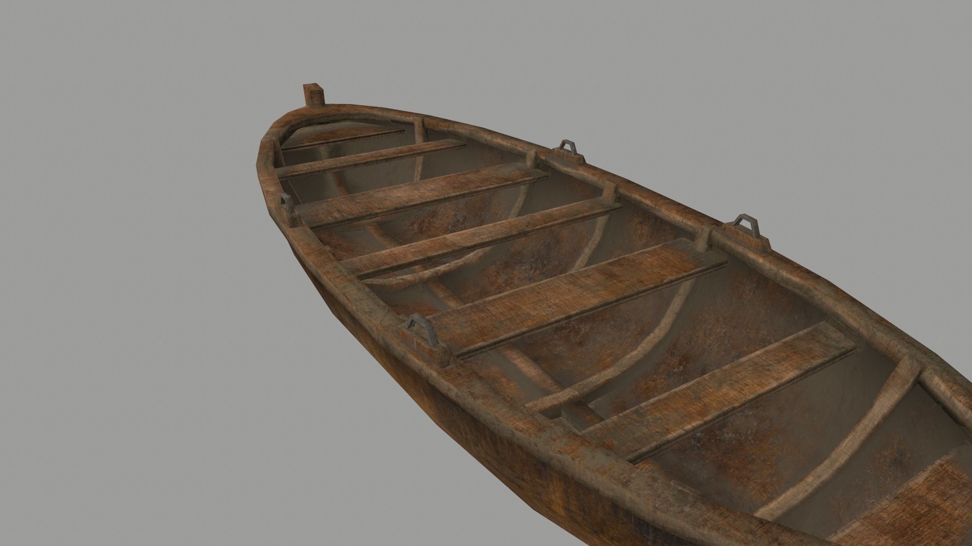 boat 2 old wooden Low-poly 3D model_13