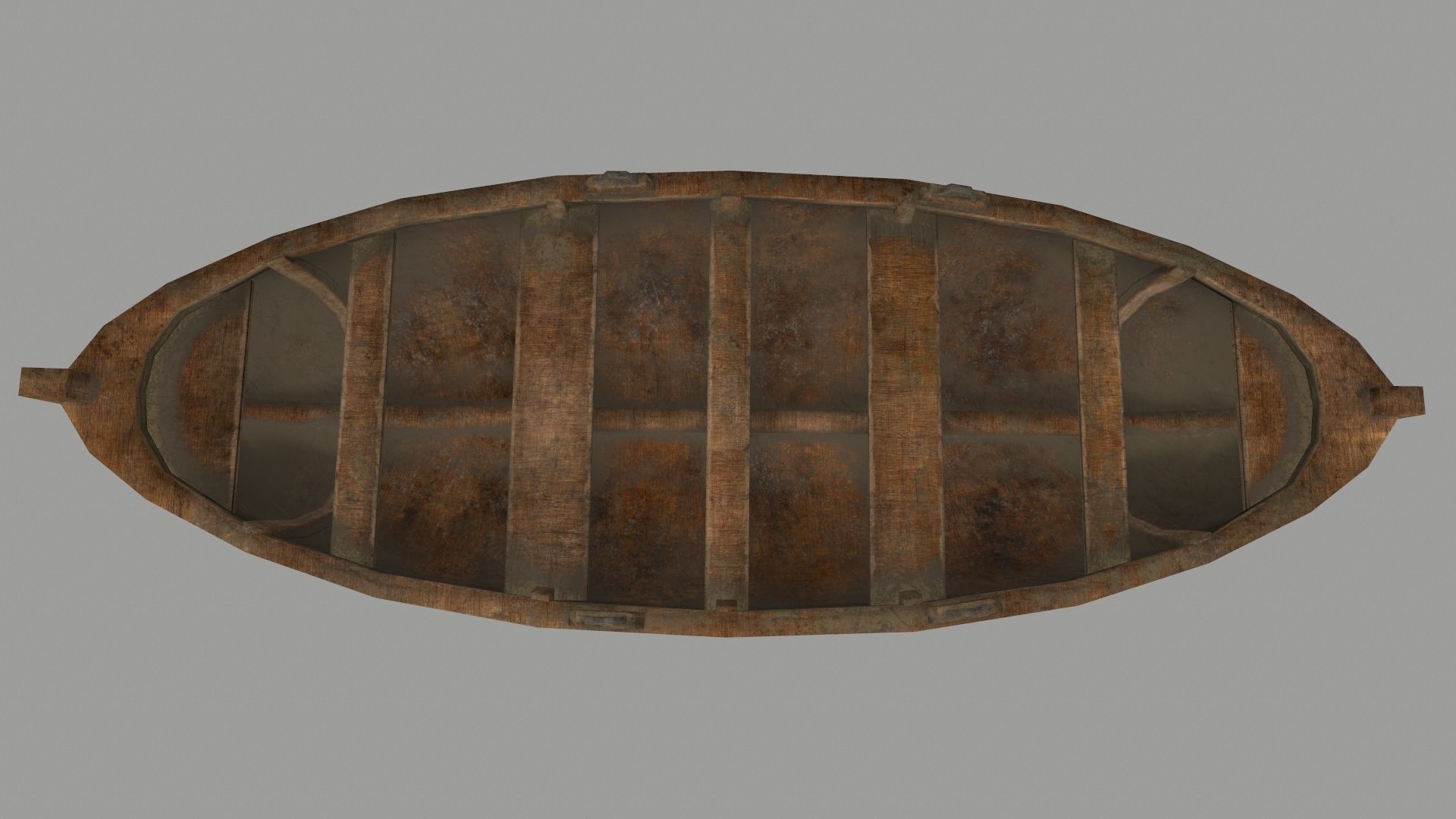 boat 2 old wooden Low-poly 3D model_12