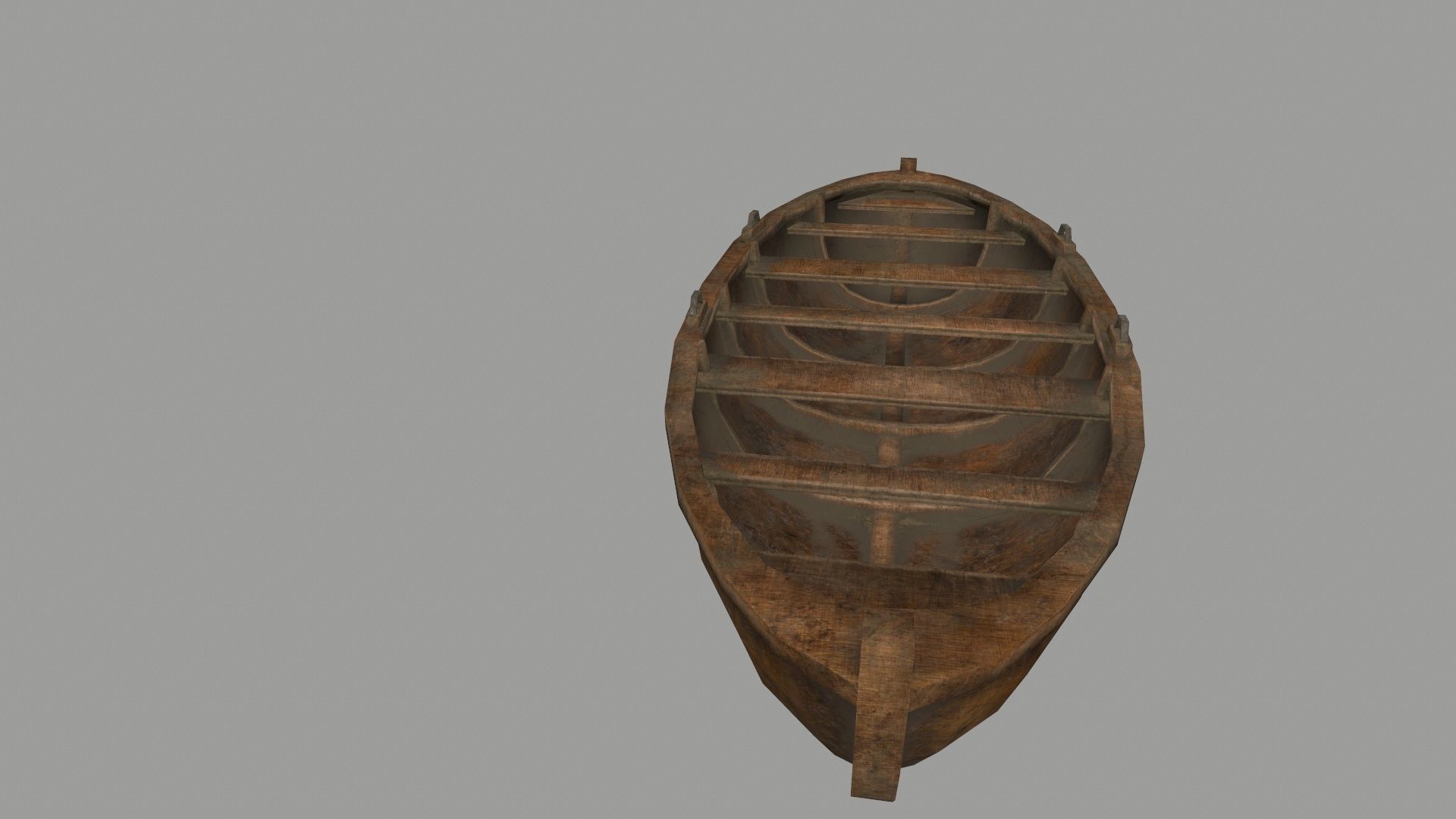 boat 2 old wooden Low-poly 3D model_5