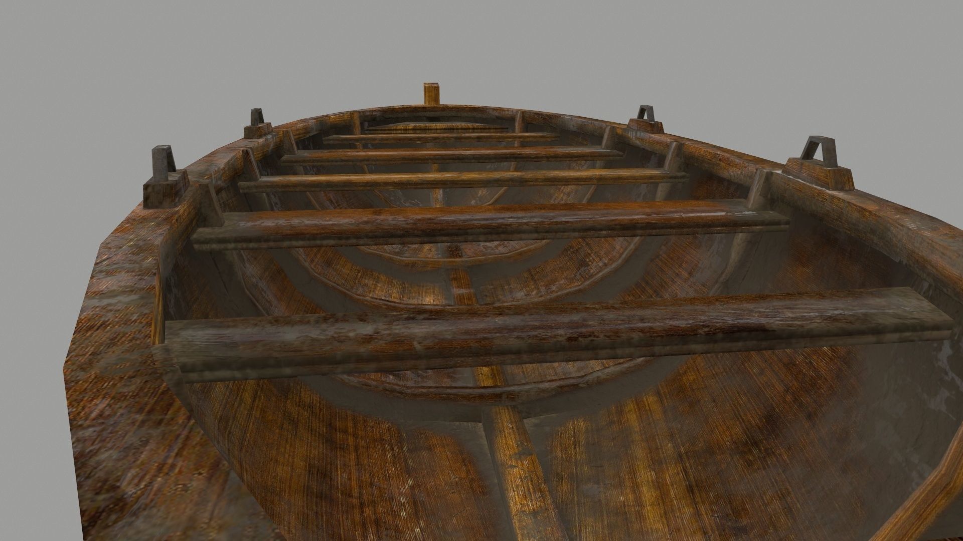 boat 3 wooden Low-poly 3D model_14