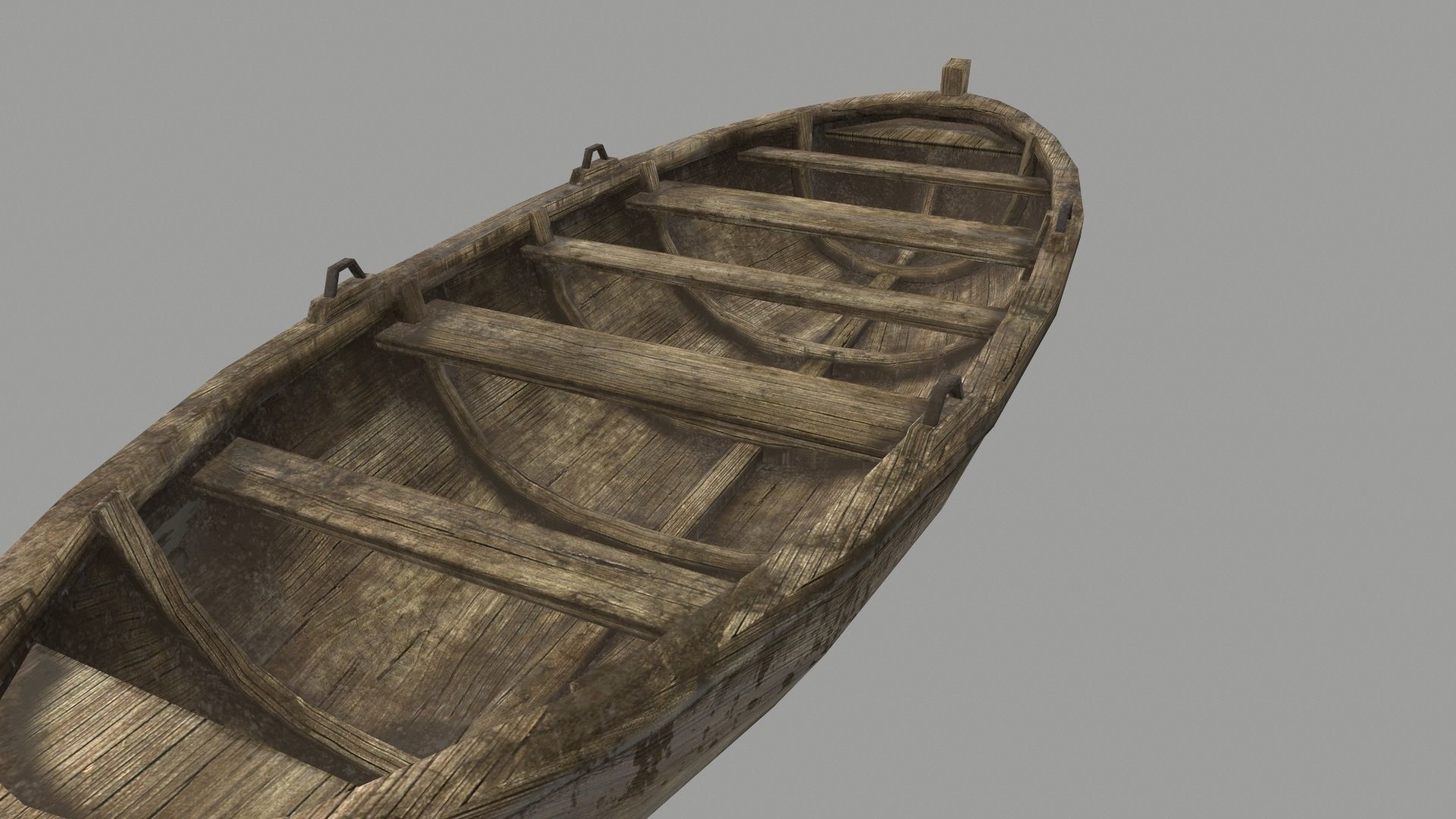 boat 4 wooden Low-poly 3D model_16