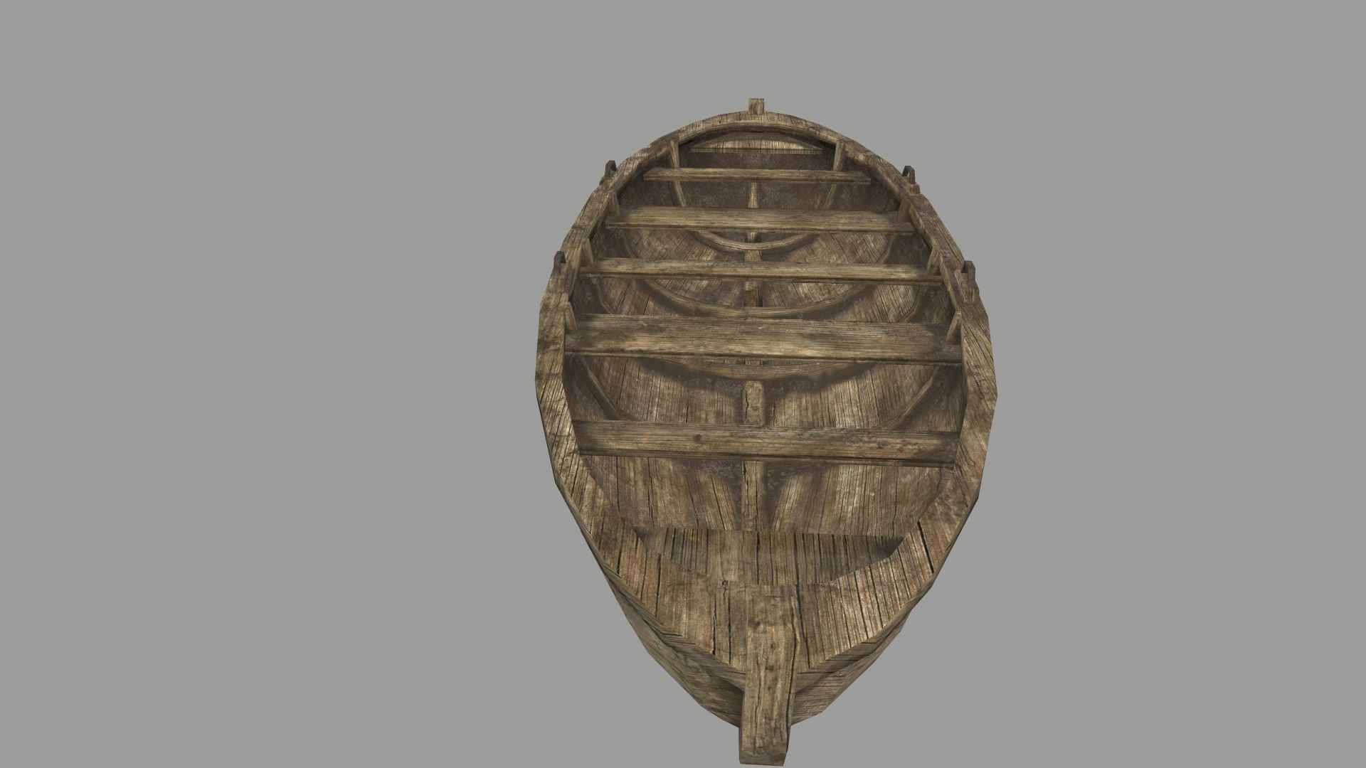 boat 4 wooden Low-poly 3D model_5