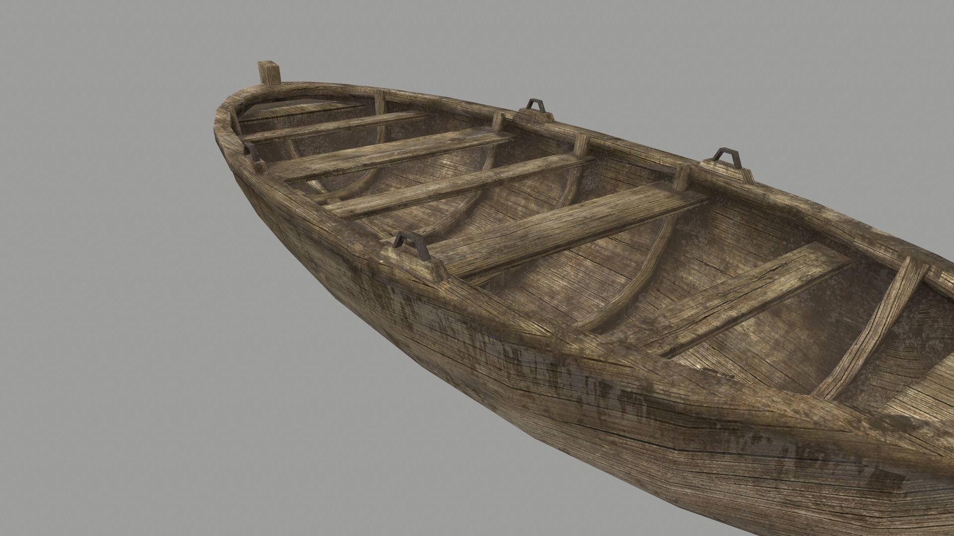 boat 4 wooden Low-poly 3D model_14
