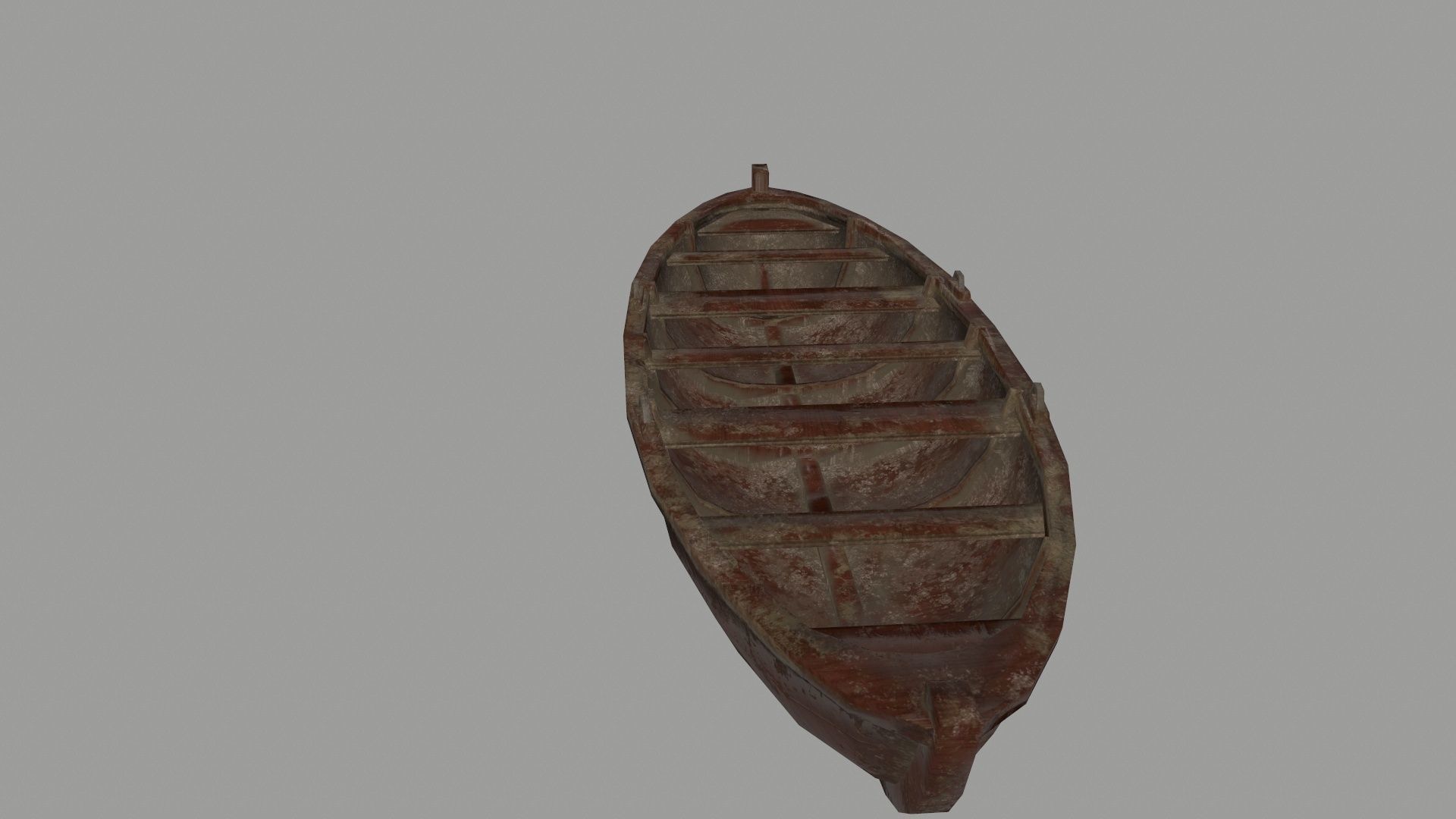 boat 5 old wooden Low-poly 3D model_10