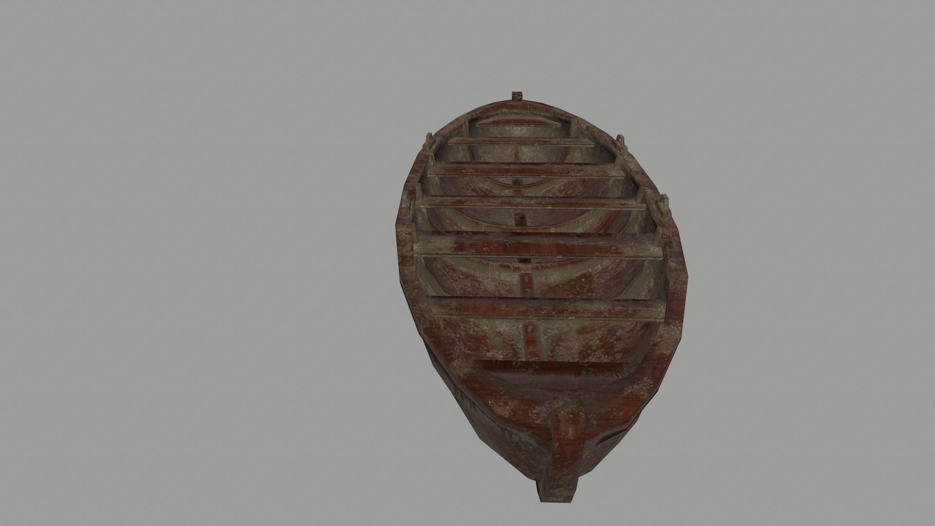 boat 5 old wooden Low-poly 3D model_5