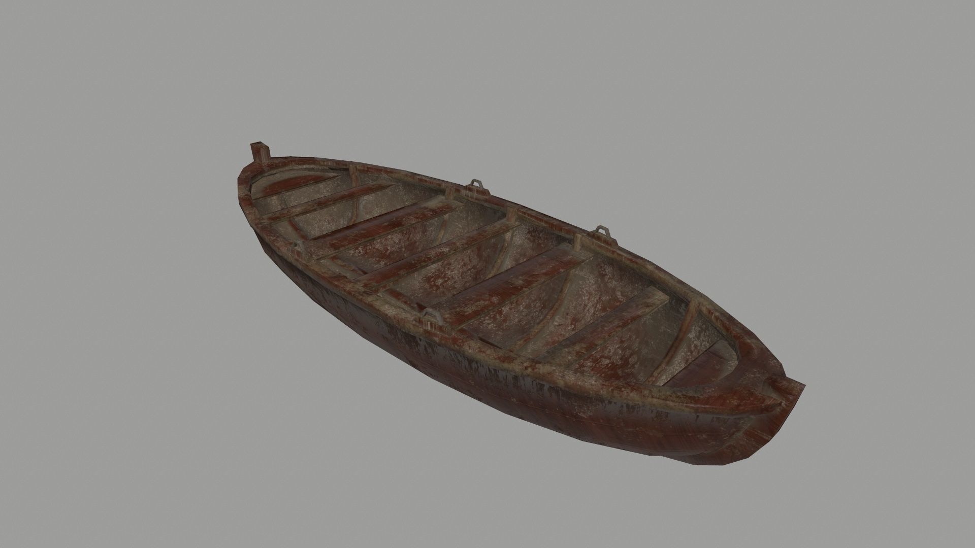 boat 5 old wooden Low-poly 3D model_11