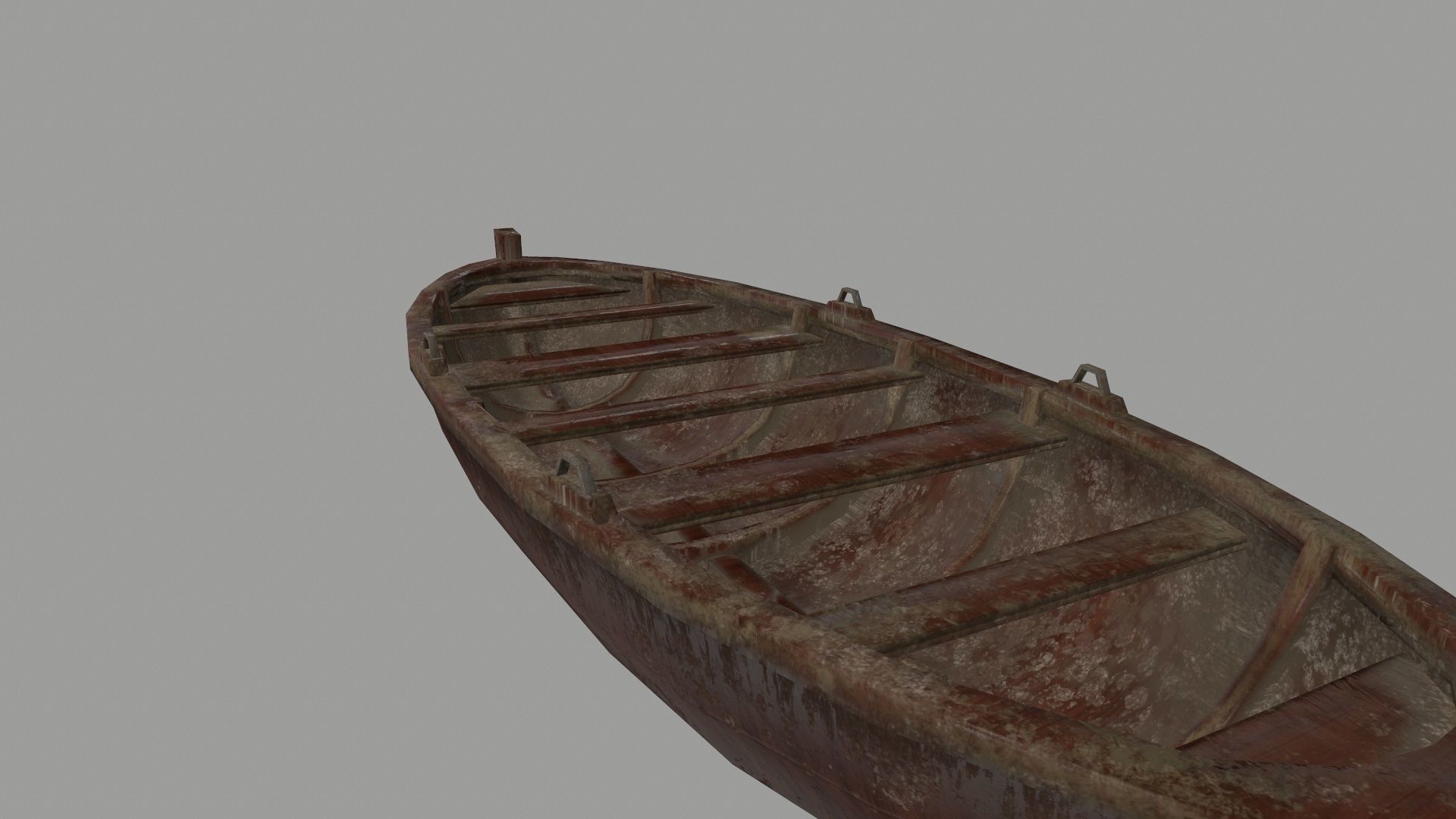 boat 5 old wooden Low-poly 3D model_15