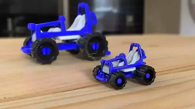 Buggy Toy  kinder surprise - CAD model 3D print model