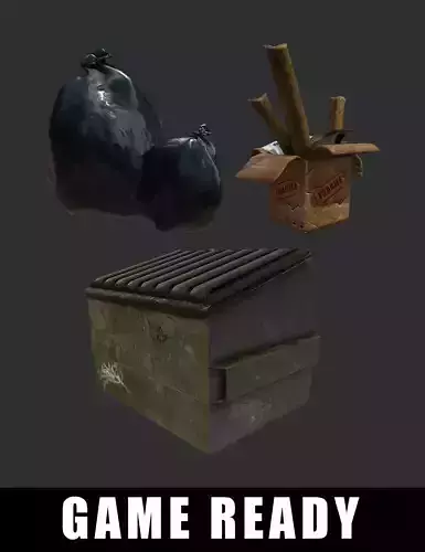 Trash Bag Dumpster Cardboard Box