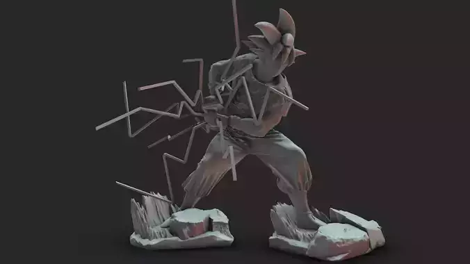 Dragon Ball Super - Goku Kamehameha Diorama 3D print model 3D print model