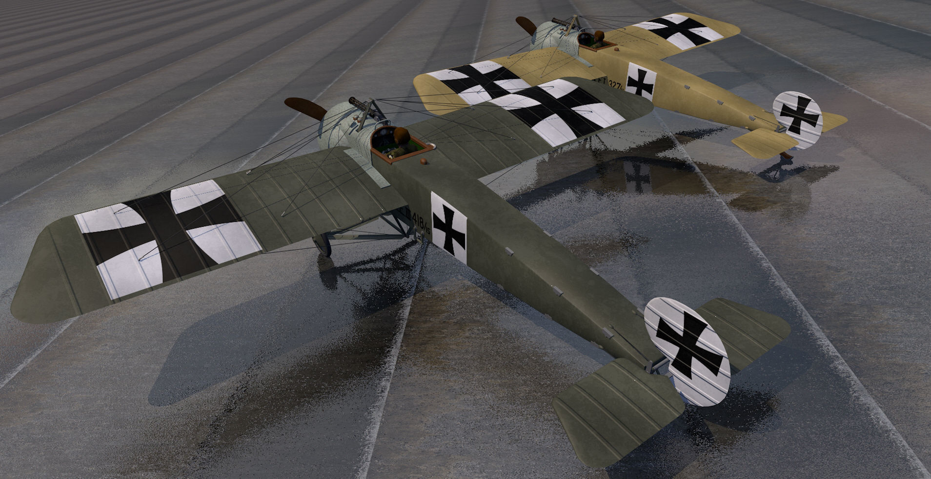 Fokker E-I and E-III Eindecker 3D model_1