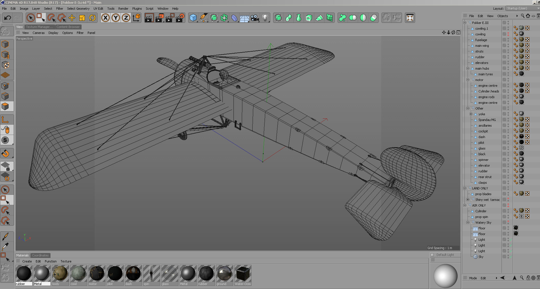 Fokker E-I and E-III Eindecker 3D model_17
