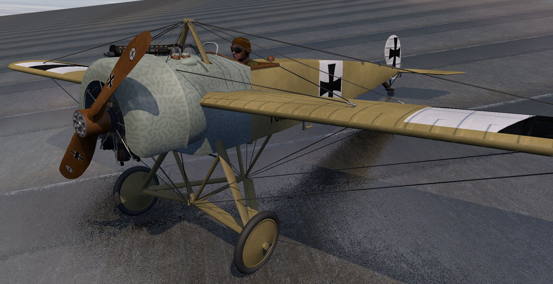 Fokker E-I and E-III Eindecker 3D model_7