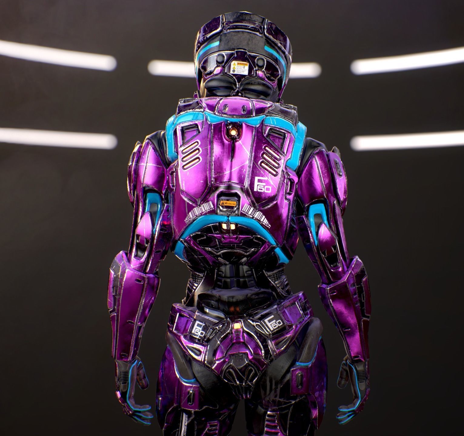 Sci-Fi Armor 5 Low-poly 3D model_15