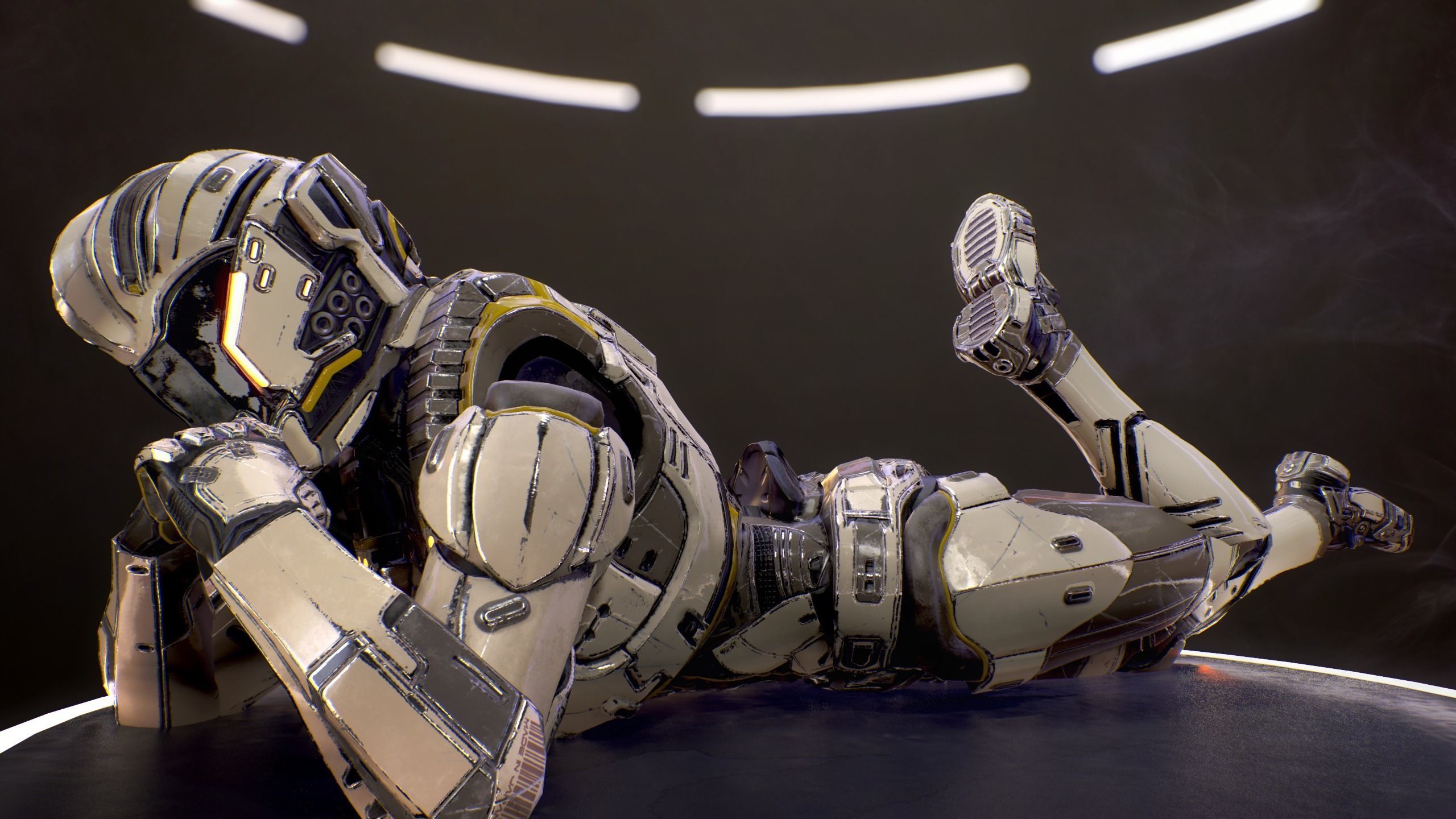 Sci-Fi Armor 5 Low-poly 3D model_13