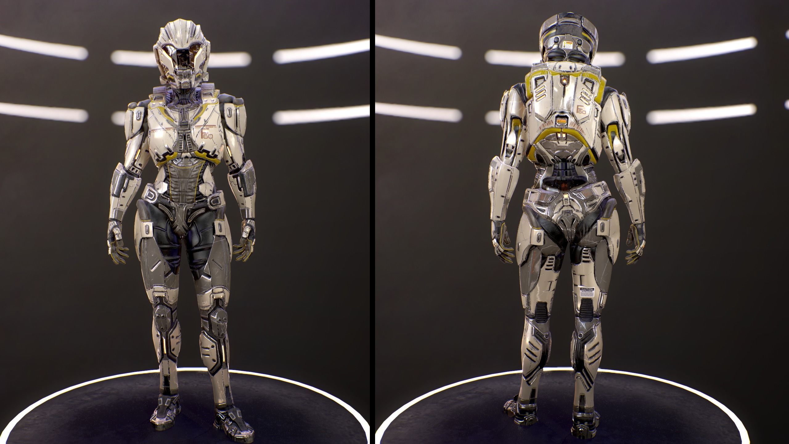 Sci-Fi Armor 5 Low-poly 3D model_5