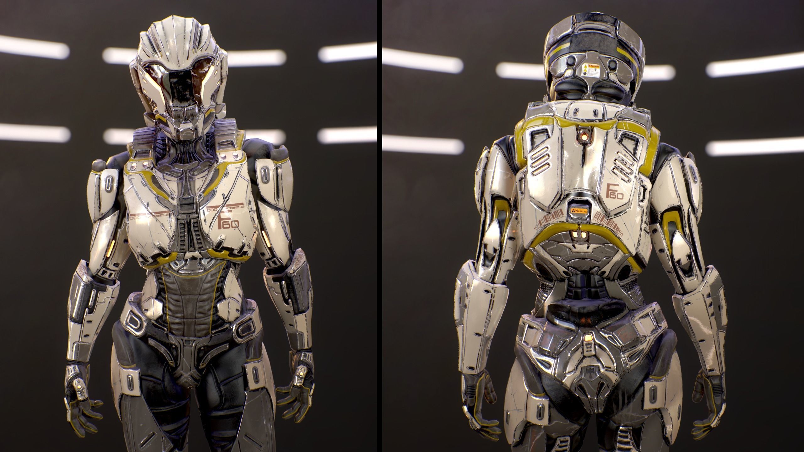 Sci-Fi Armor 5 Low-poly 3D model_3
