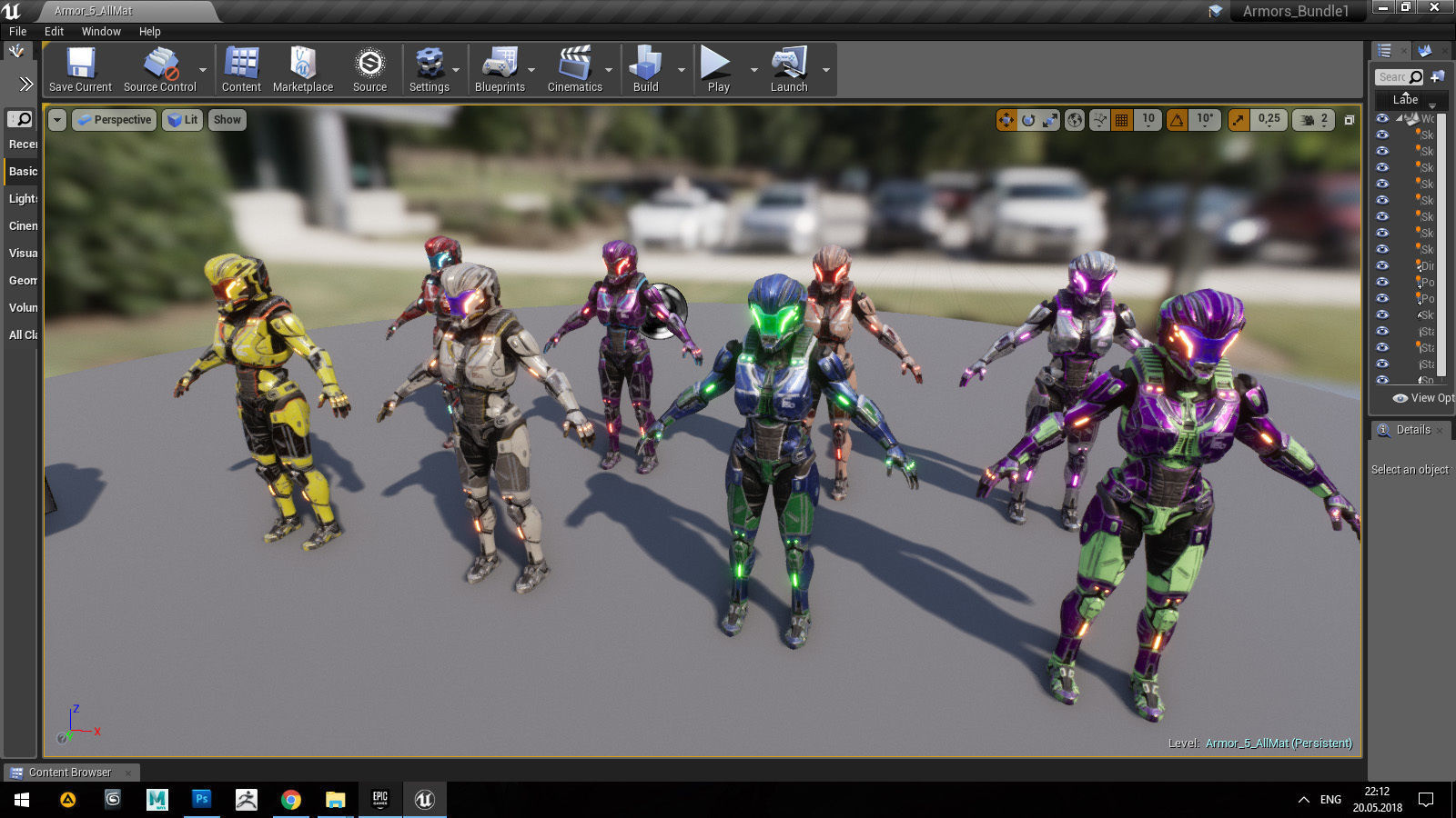 Sci-Fi Armor 5 Low-poly 3D model_17