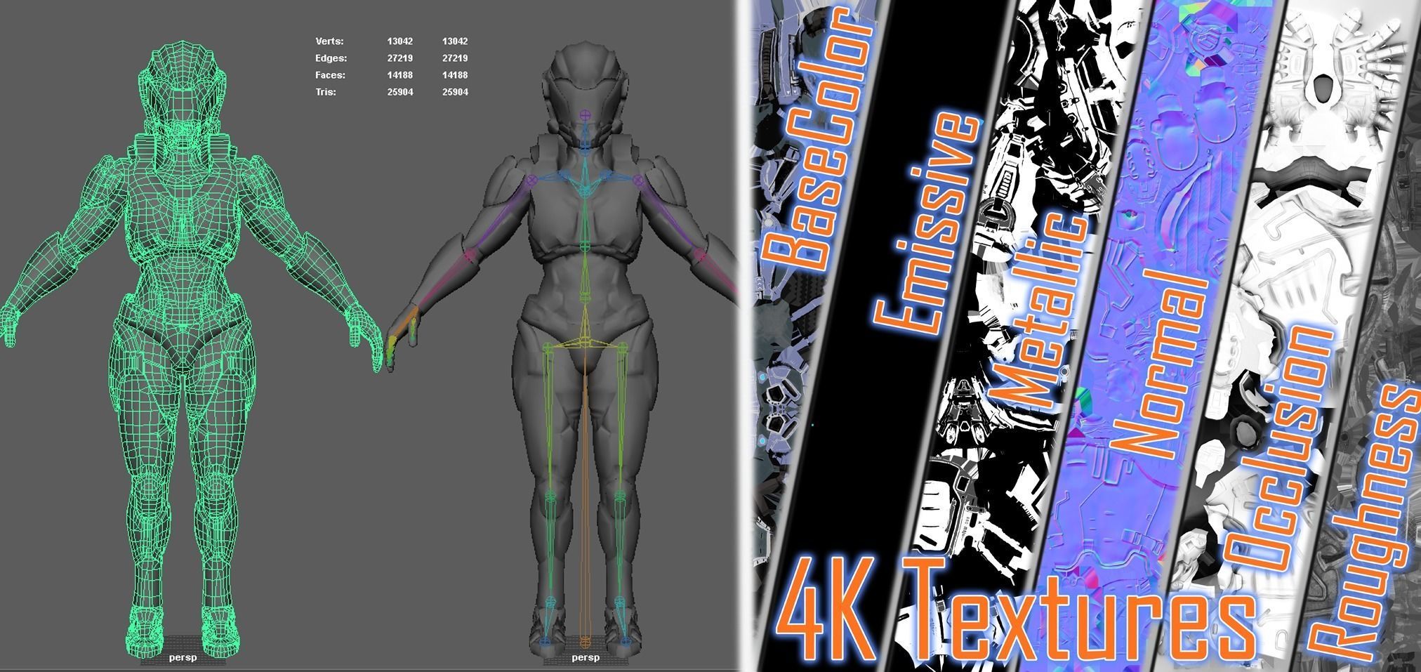 Sci-Fi Armor 5 Low-poly 3D model_16