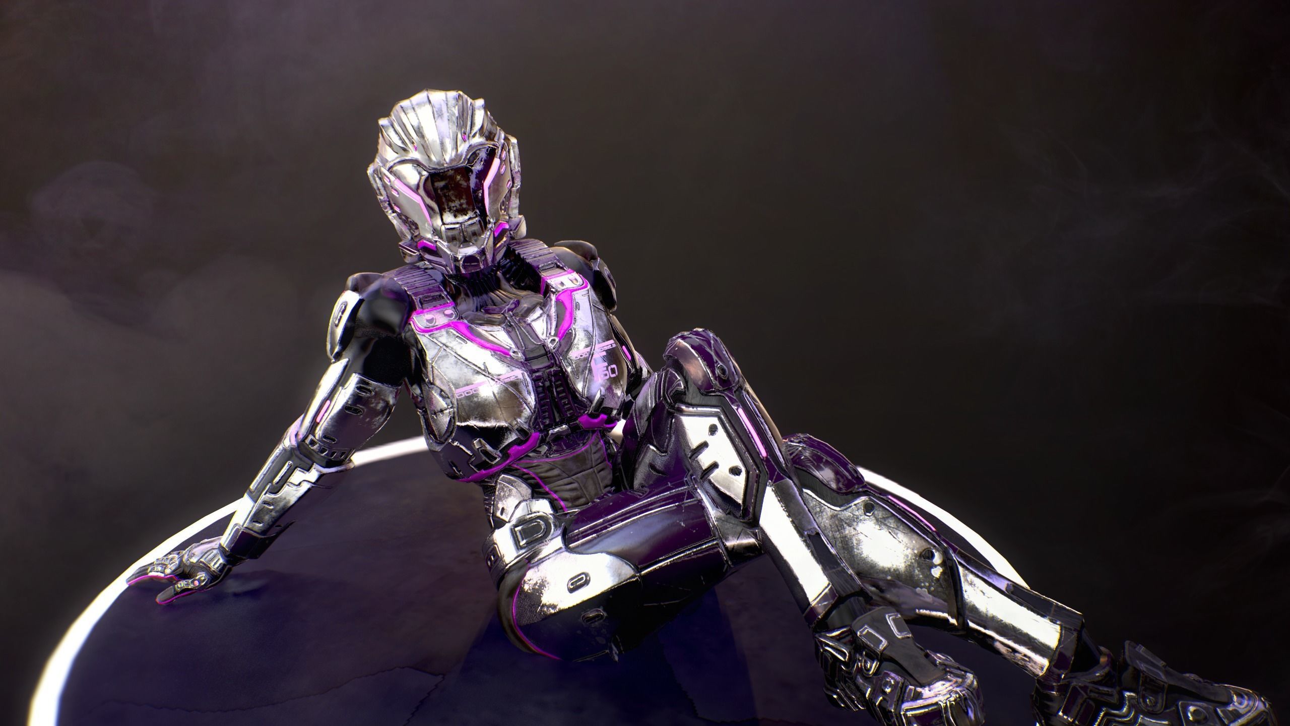 Sci-Fi Armor 5 Low-poly 3D model_12