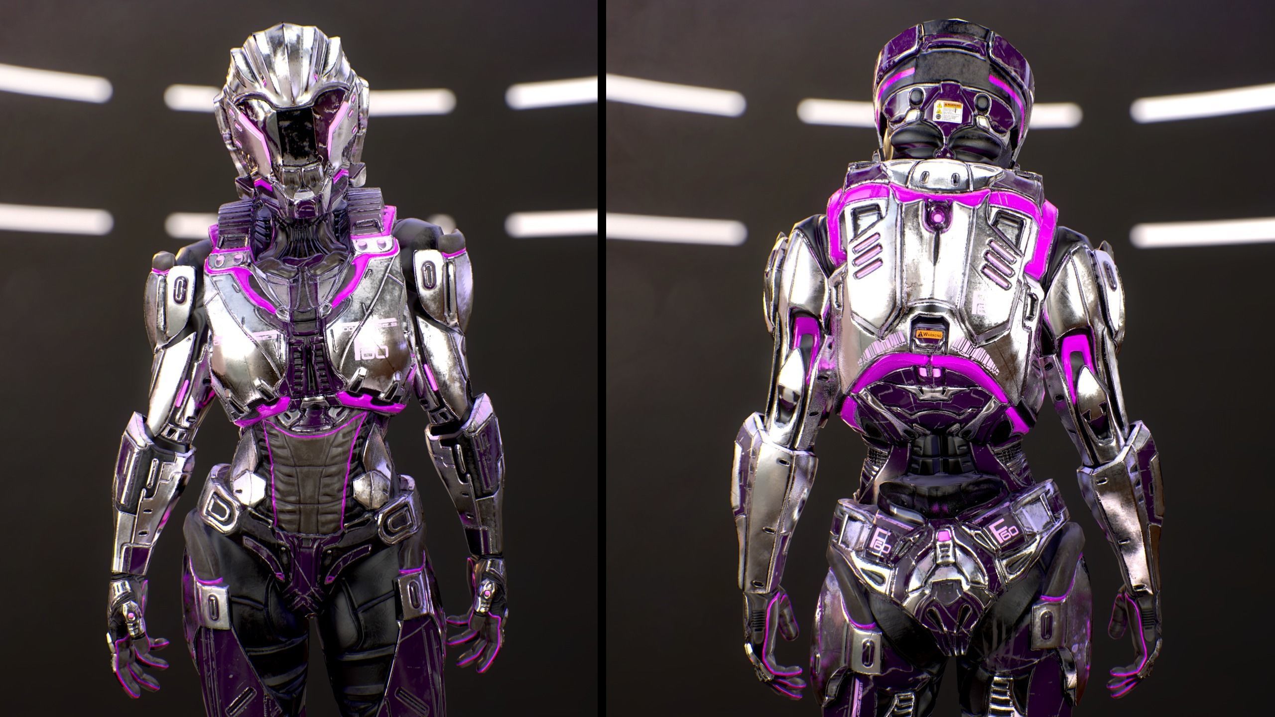 Sci-Fi Armor 5 Low-poly 3D model_4
