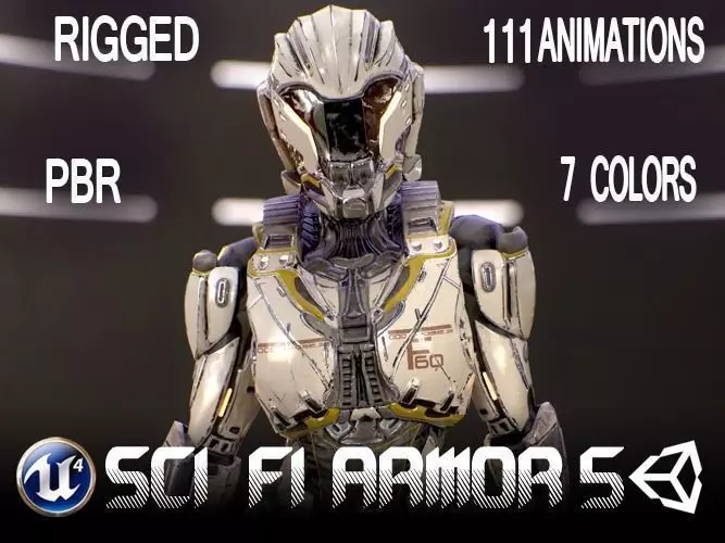 Sci-Fi Armor 5 Low-poly 3D model_0