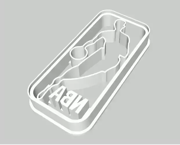 NBA Logo Cookie Cutter 3 inches 3D print model