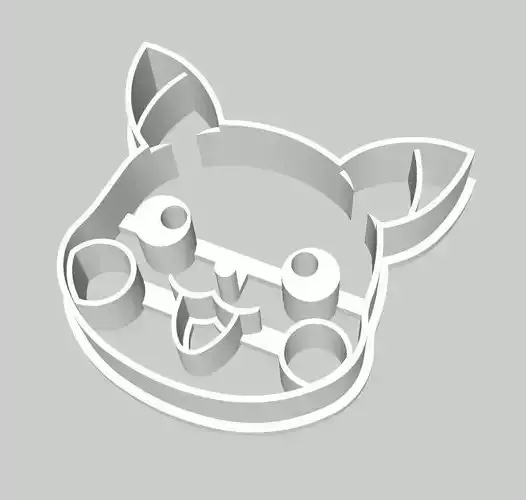 Pikachu Head 2 inches cookie cutter