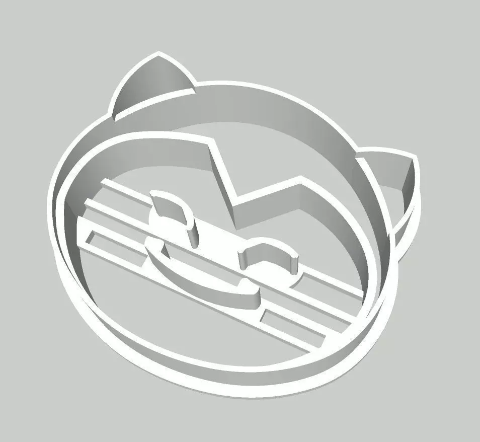 Snorlax Head 2 inches Cookie Cutter 3D print model_0