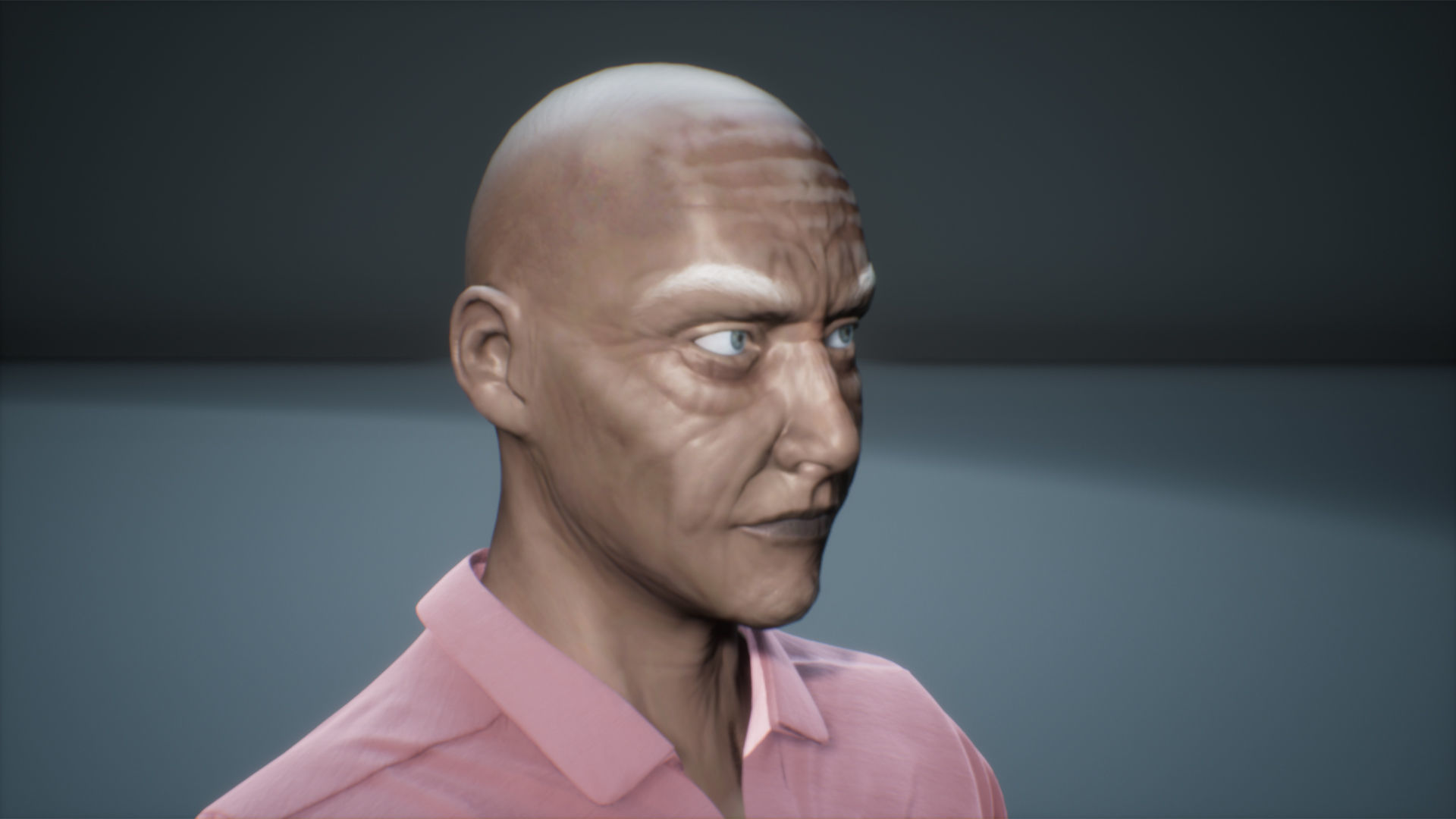 civilian old man for unreal engine 4 Low-poly 3D model_8