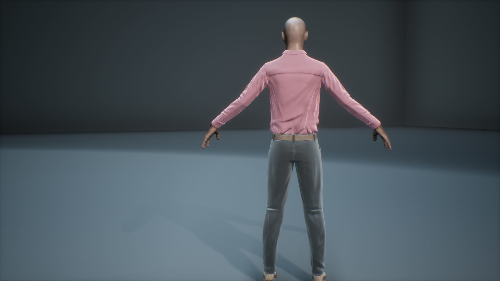 civilian old man for unreal engine 4 Low-poly 3D model_2