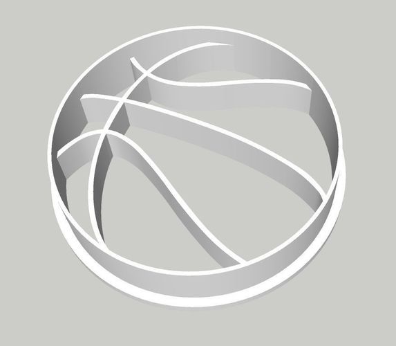 Basketball Cookie Cutter 2 inches 3D print model