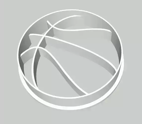 Basketball Cookie Cutter 2 inches