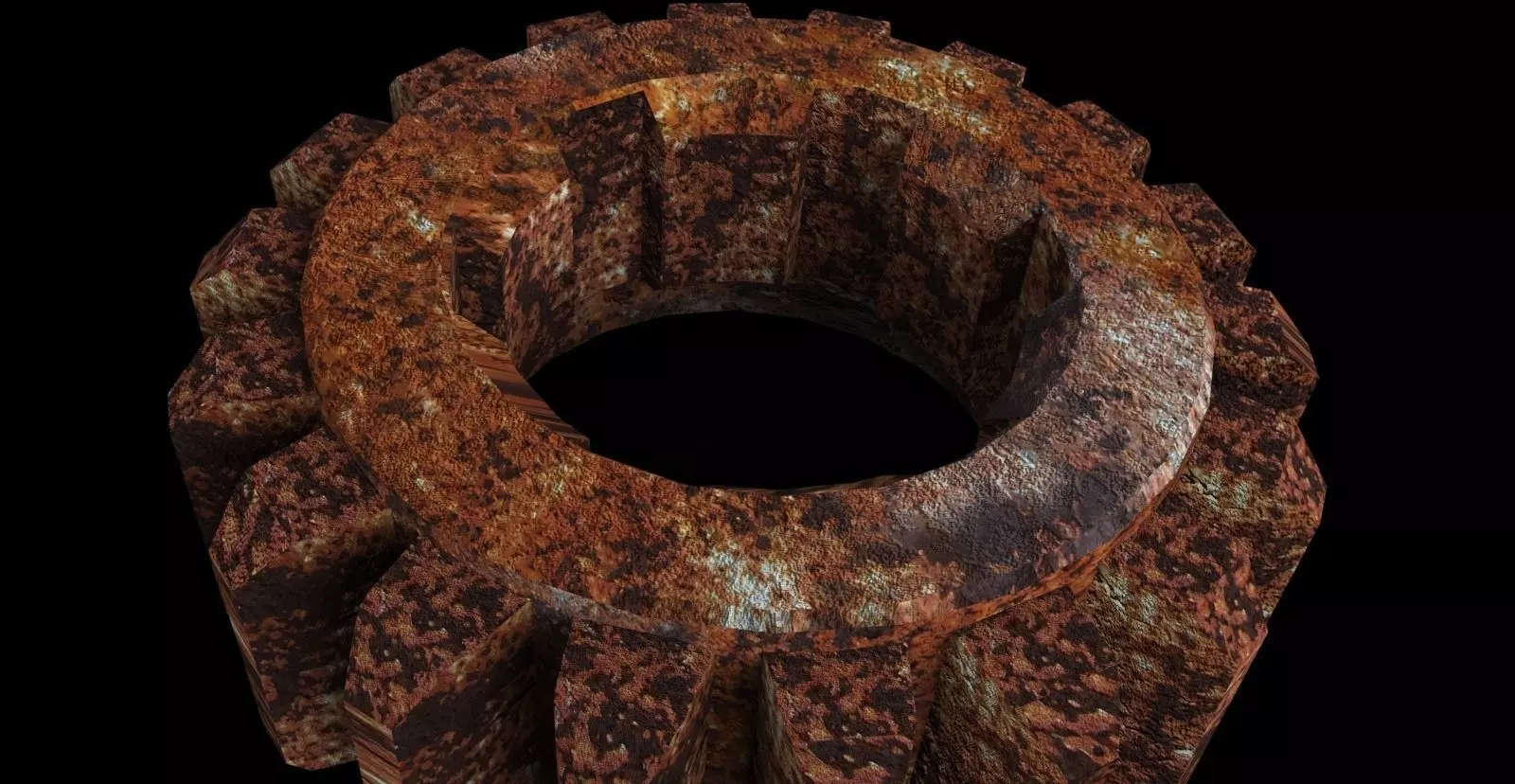 Rusted Gears Free 3D model
