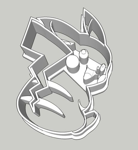 Pikachu Cookie Cutter 2 Inches 3D print model