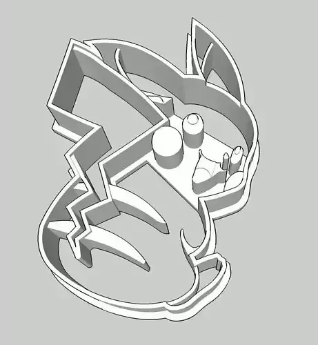 Pikachu Cookie Cutter 2 Inches 3D print model