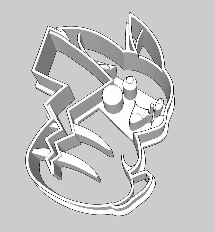 Pikachu Cookie Cutter 2 Inches 3D print model_0