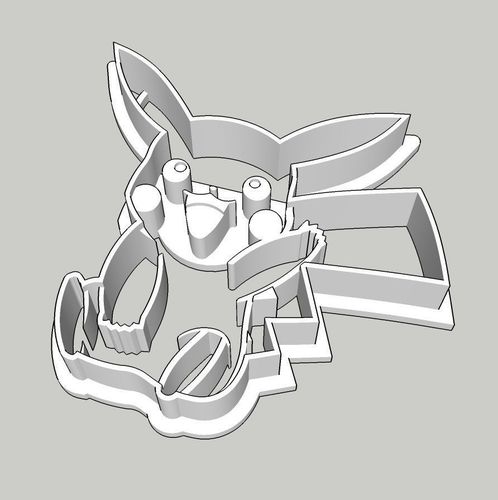 Pikachu says Hi Cookie Cutter 3D print model