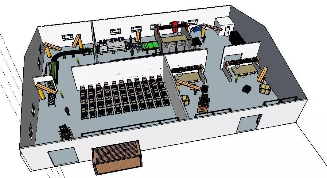Factory Layout 3D model_0