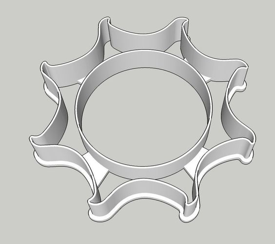 Sun Burst Cookie Cutter  3D print model
