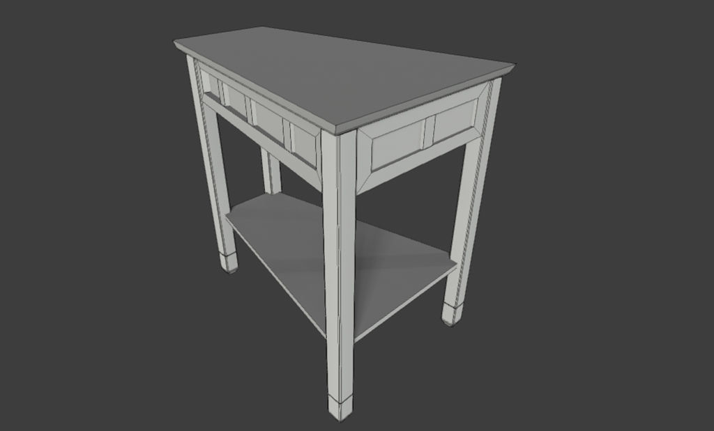 PBR Wooden Table 3 Variations Low-poly 3D model_6